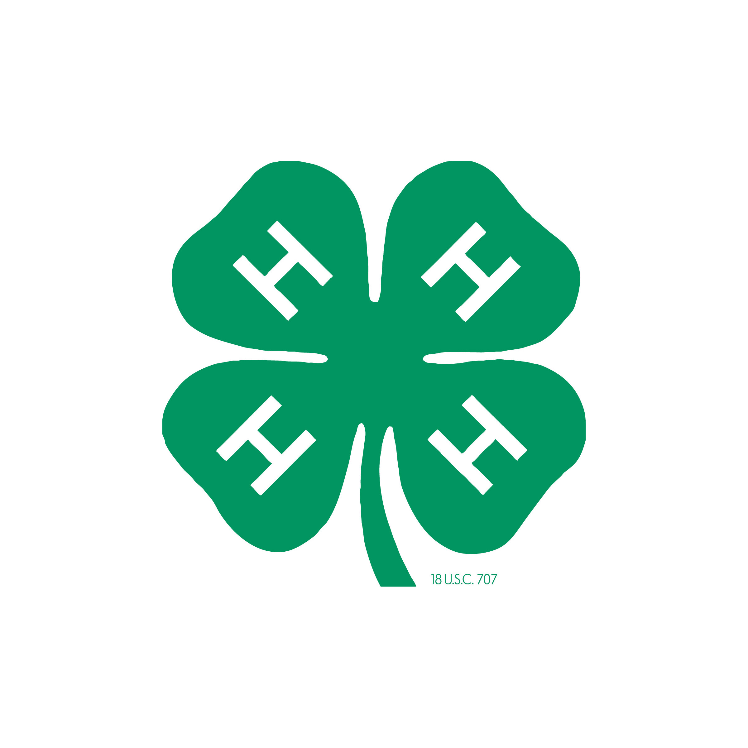 The official 4-H emblem is a 