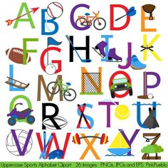 Boy Alphabet Clipart Vectors 