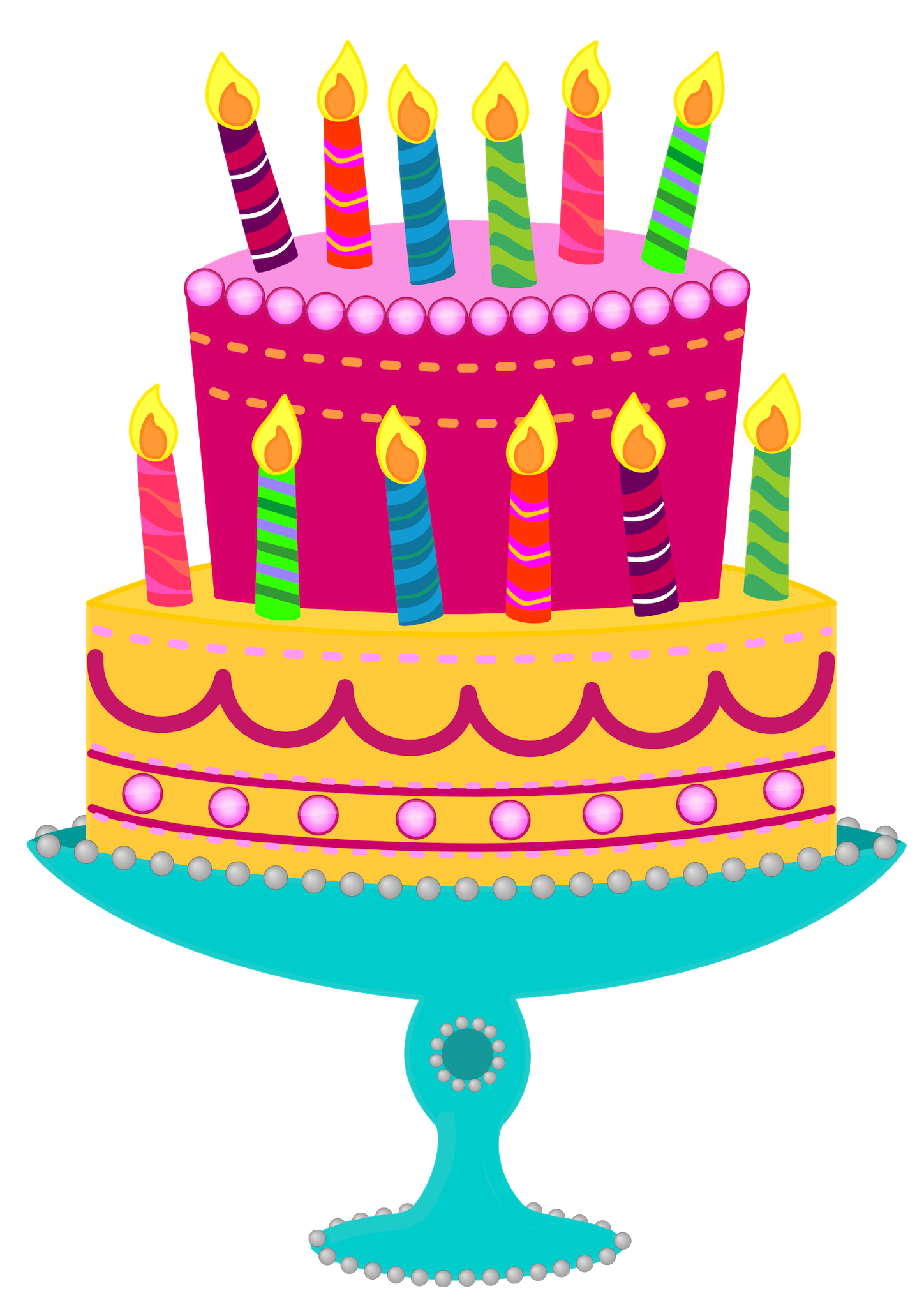 Clip art of birthday cake - C