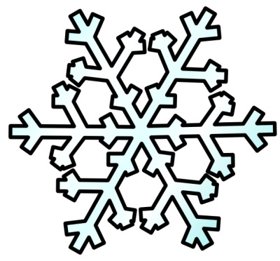 Snow Flake Clipart Black And 