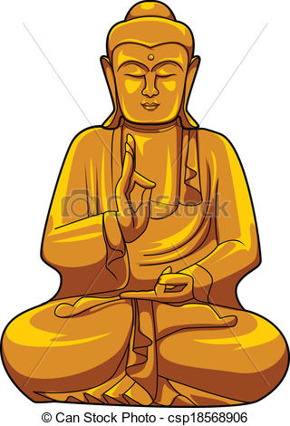 Buddha vector clip art.