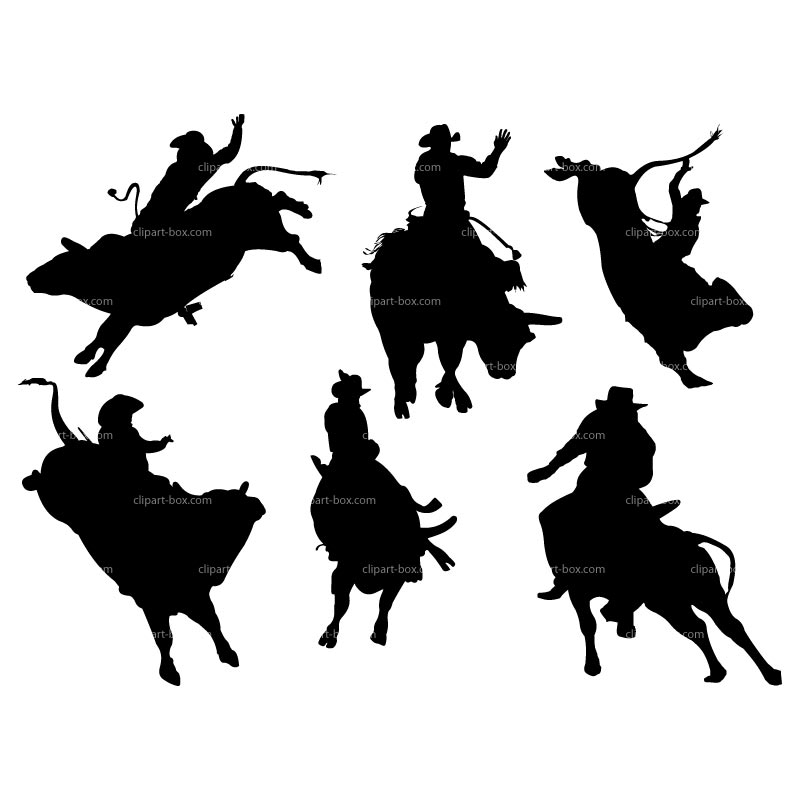 ... bull riding. silhouette c