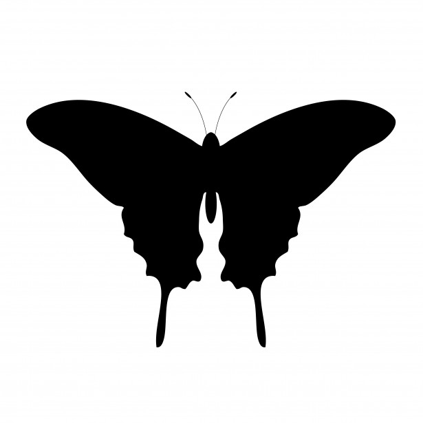 Butterfly Silhouette PNG - Cl