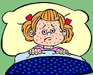 Woman With Chickenpox Cartoon