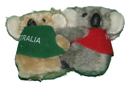 Clip-on koalas with suction