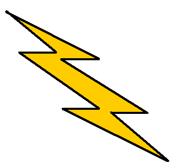 Zeus lightning bolt clipart