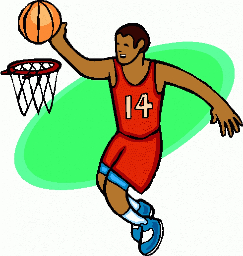 Dunking Boy Playing Basketbal