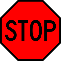 And White Stop Sign Clipart C