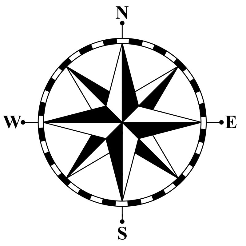 ... Simple Compass Rose - Cli