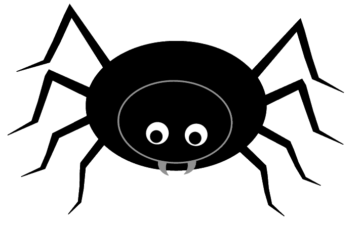 Black spider clipart