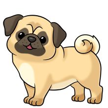 Dog clipart excited friendly 