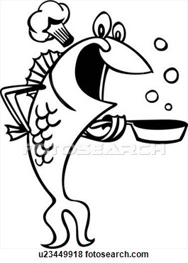 Cartoon Fish Fry Clip Art