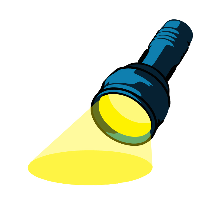 Glowing Flashlight Clip Art B