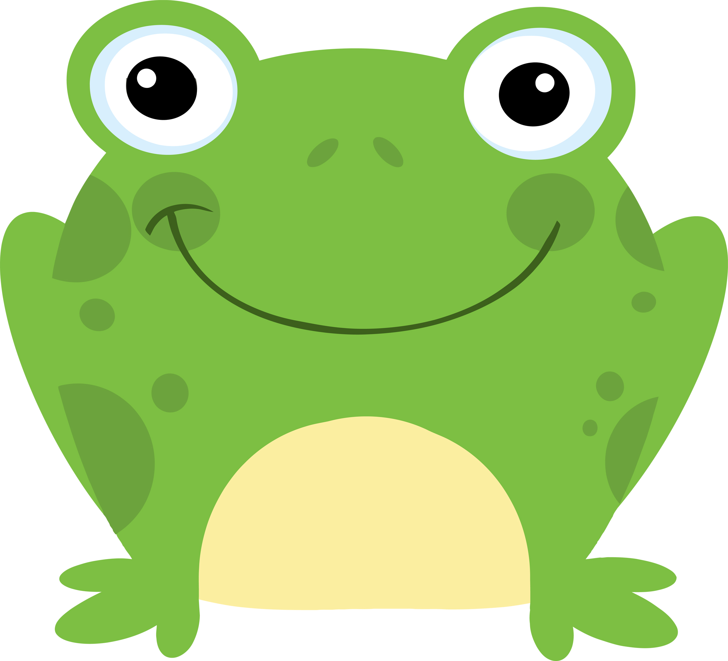 cute hopping frog clipart