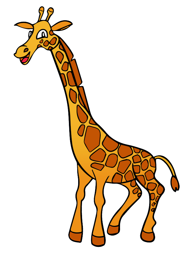 giraffe drinking from waterin