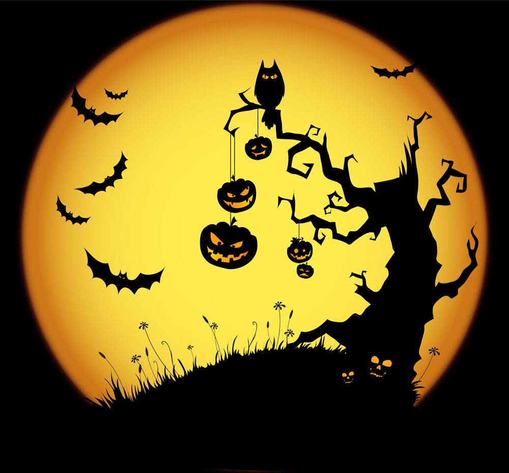 Halloween clip art of a tree 
