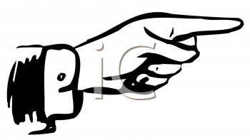  - Hand Pointing Clipart