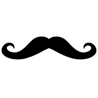 Mustache Clip Art; black .