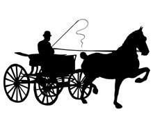 Horse Drawn Vehicles Silhouet
