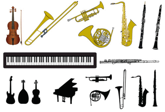 Clipart music instruments