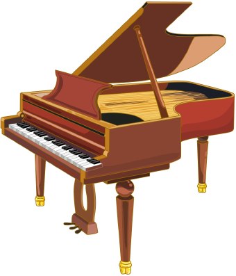 Keyboard and piano clipart 2 