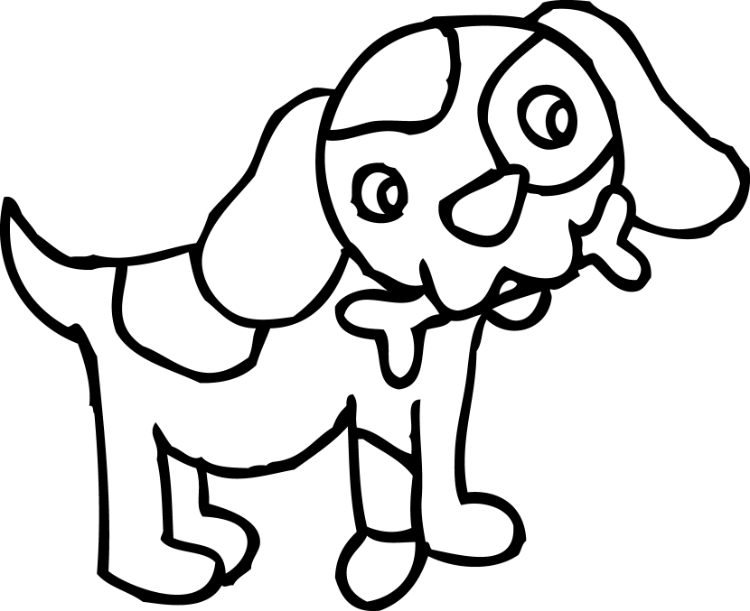  - Puppy Clipart Black And White