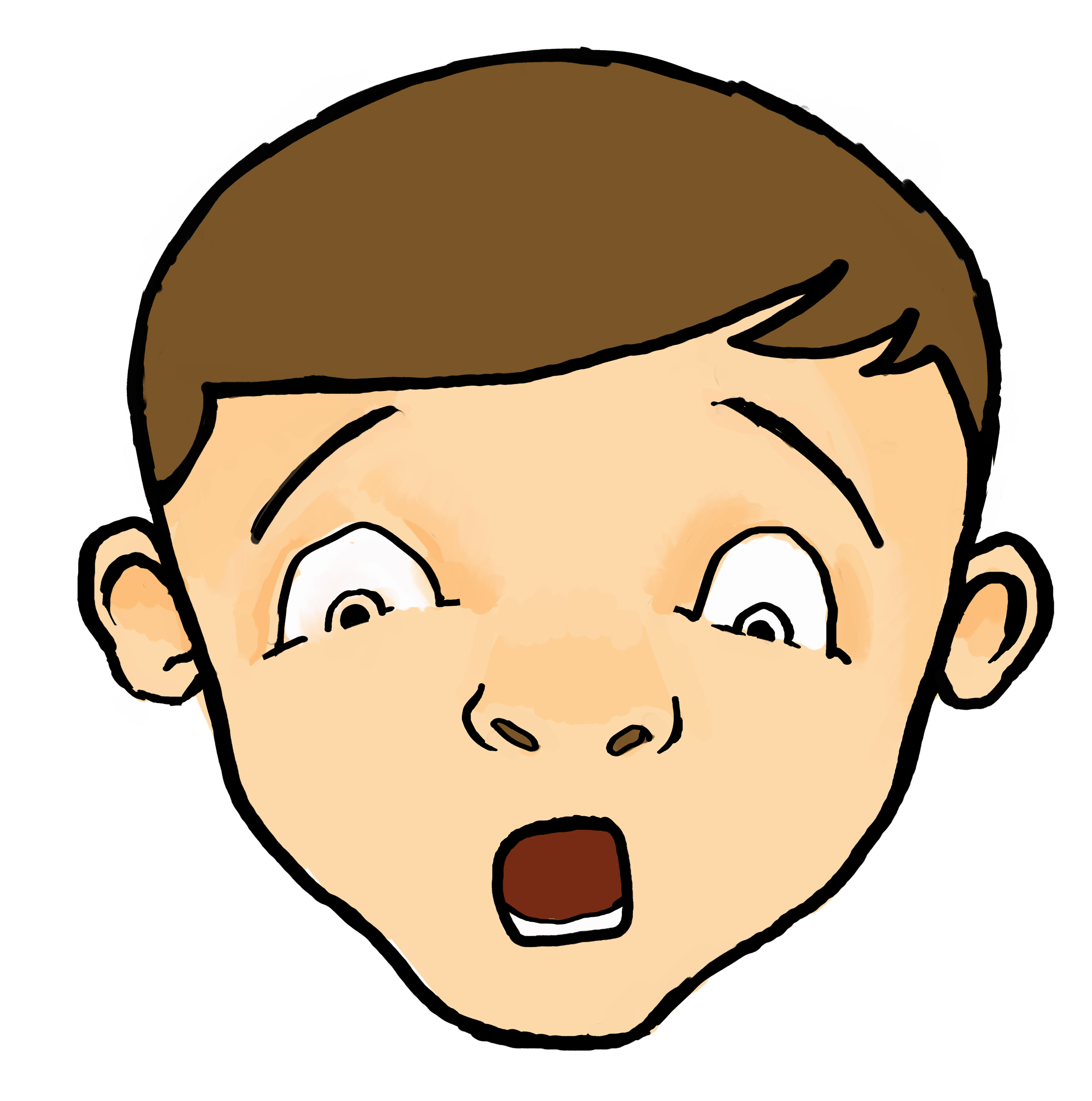  - Scared Face Clipart