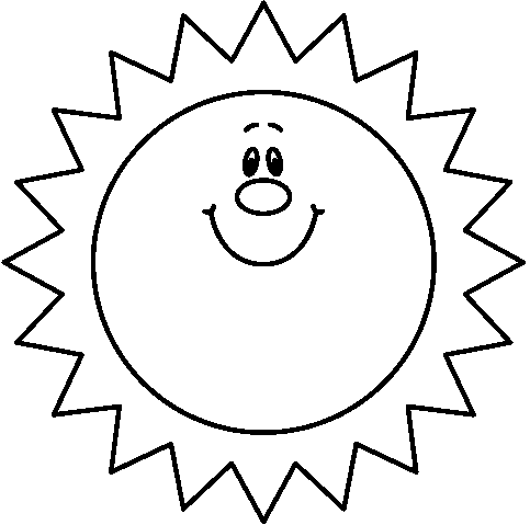 summer clipart black and whit