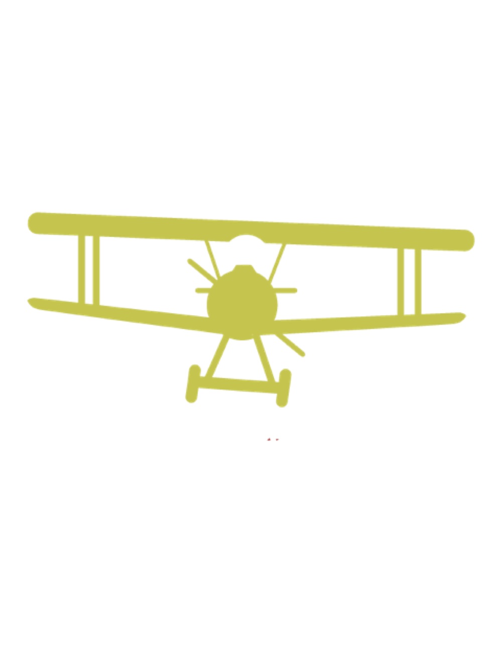 Red Vintage Airplane Clipart 
