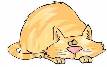 0511 1002 1605 0438 Cartoon Of A Fat Cat Taking A Nap Clipart Image