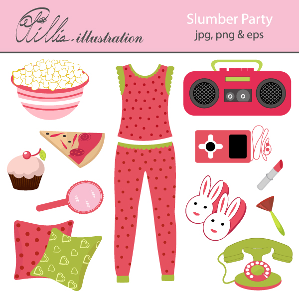 10  images about Mygrafico Sl - Slumber Party Clipart