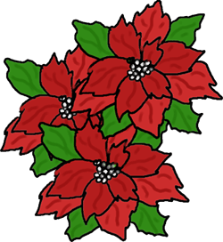 Christmas Poinsettia Clipart