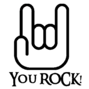 ... YOU ROCK! red Rubber Stam