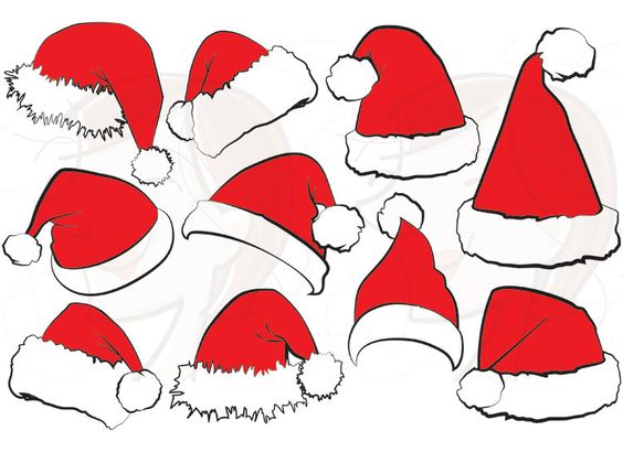 10 Santa Claus Hat Clip Art Christmas Santa Hat Clipart Xmas Santas Hat Red Santa Costume