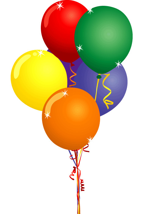 Free Three Colorful Balloons 