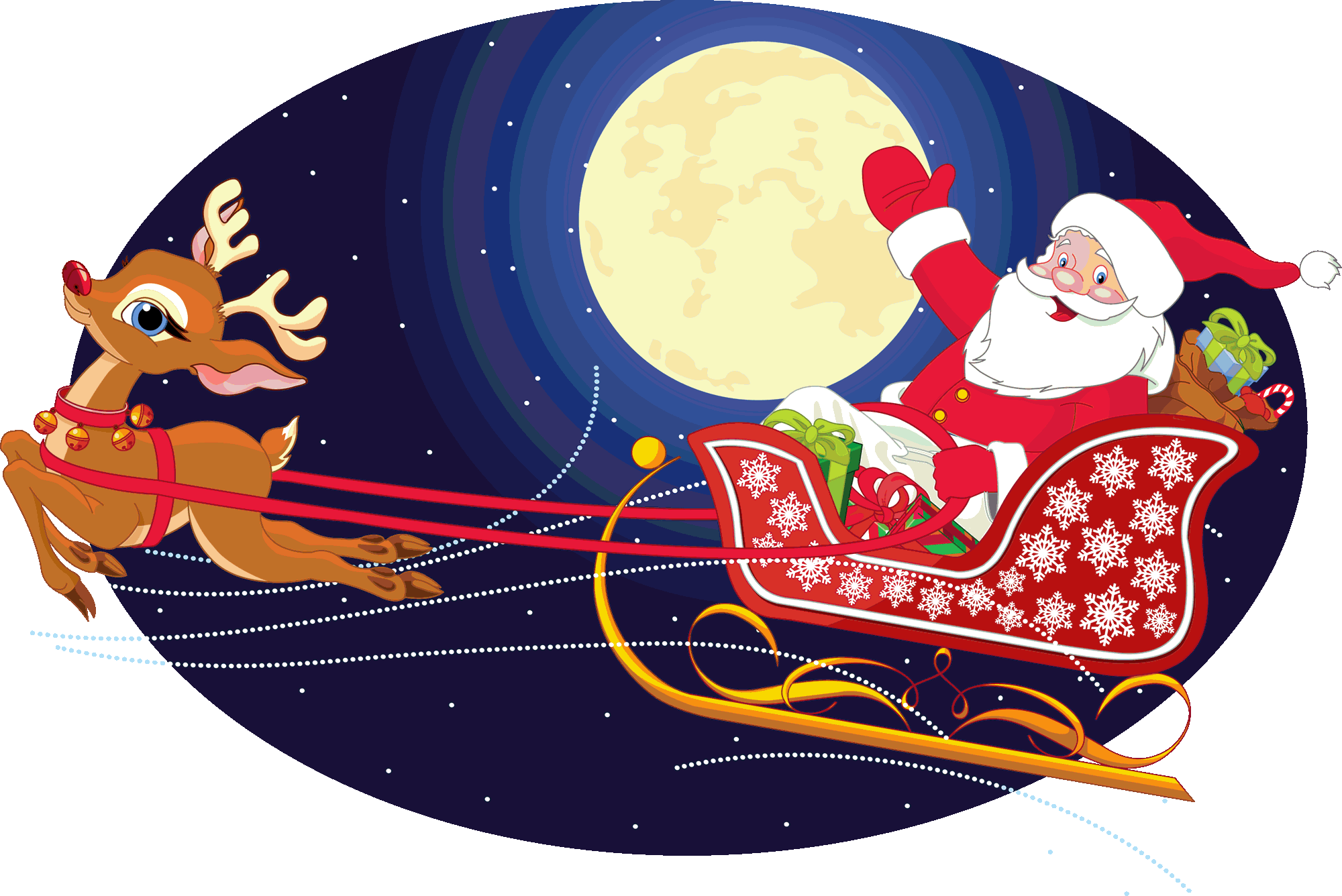 1000  images about christmas  - Santa And Reindeer Clip Art