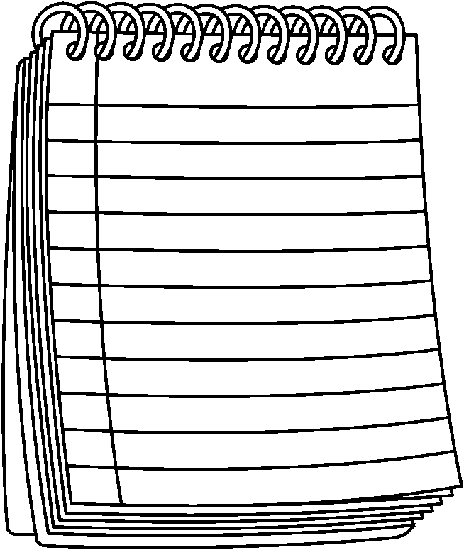 Notebook Clip Art Black And W