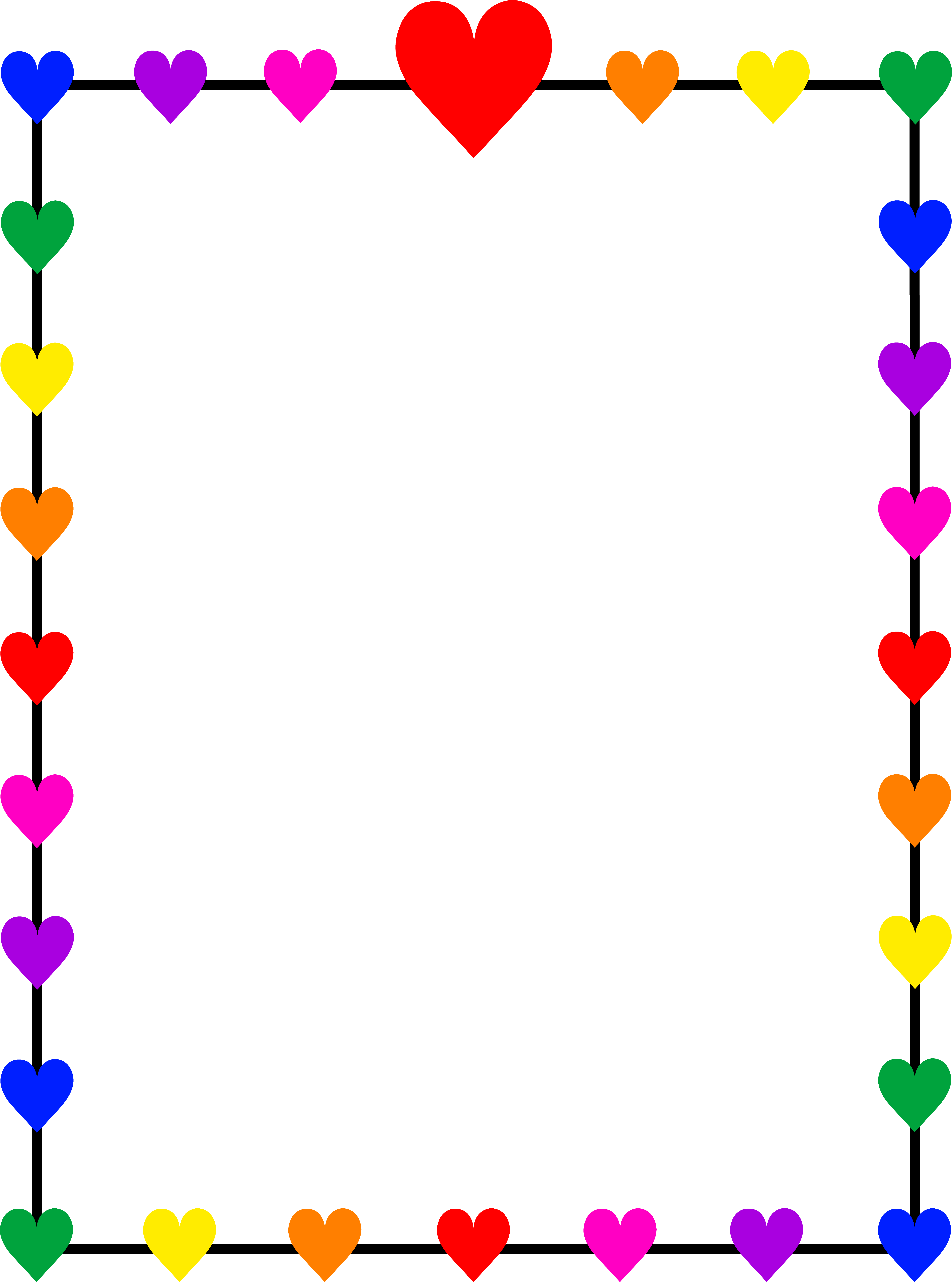 1000  images about heart bord - Heart Border Clipart
