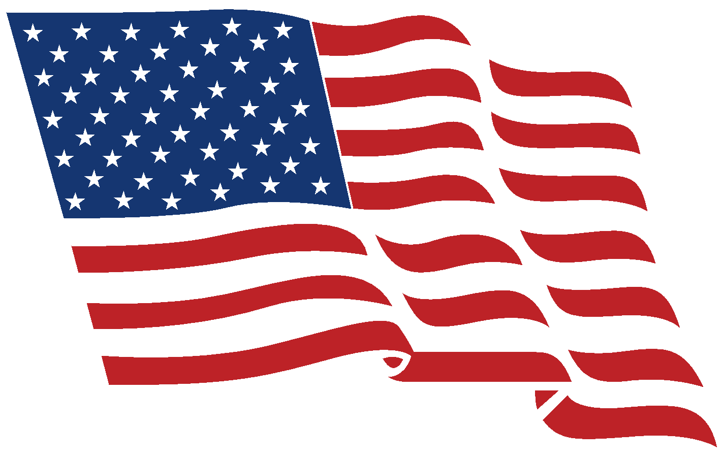 American flag clipart black a
