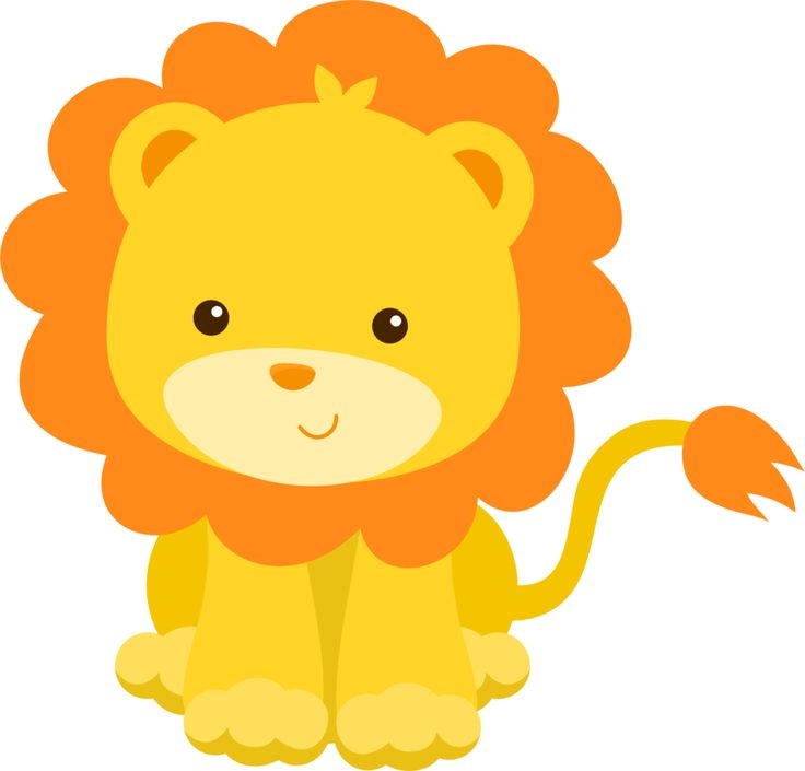 Clipart of a Cute Lion Cub Cr