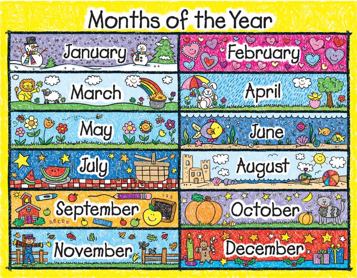 12 Months Of The Year Clipart Months Of The Year Days Of The Week