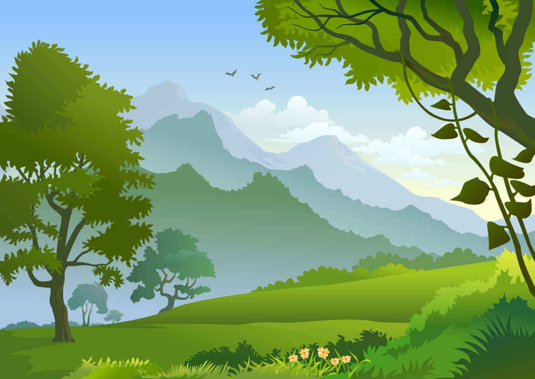 Green Gray Forest Clip Art At