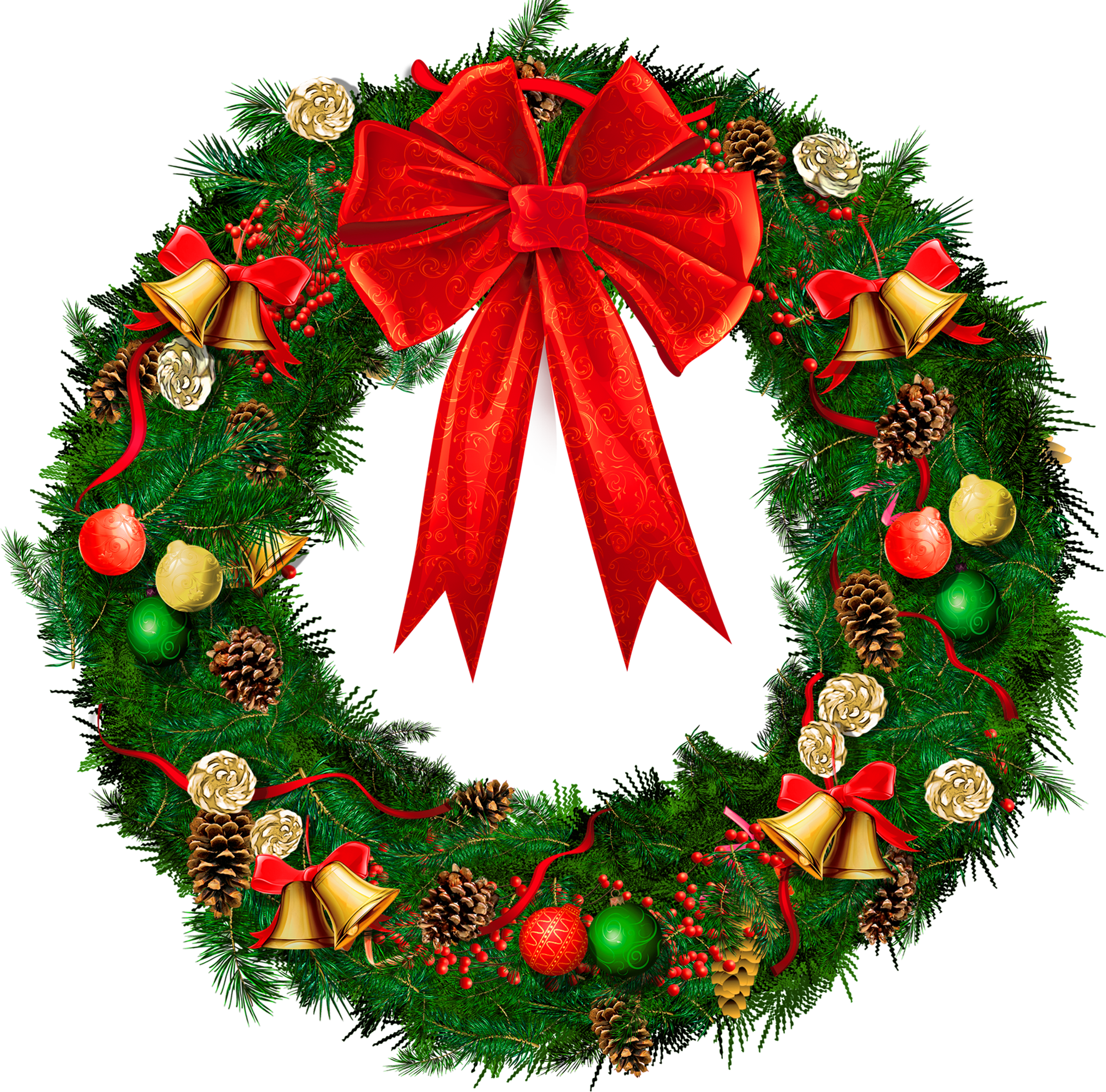 Transparent christmas wreath 