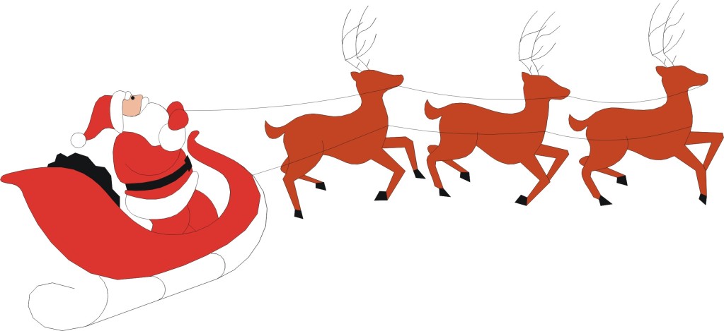 13 Images Of Santa And Reinde - Santa And Reindeer Clip Art