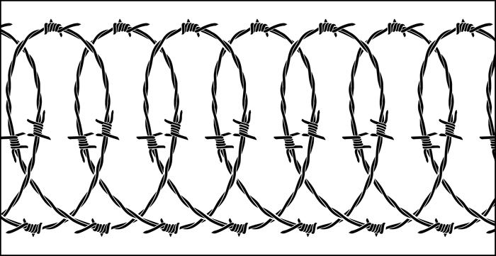 14 Barbed Wire Page Border Fr - Barbed Wire Clip Art