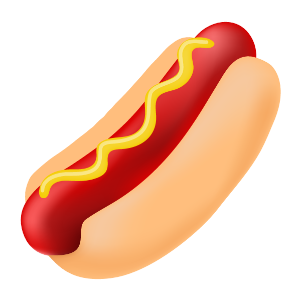 Hot Clip Art. A hotdog label 