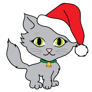14 Christmas Cat Clip Art Fre - Christmas Cat Clipart