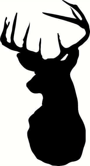 Stag Head Silhouette .