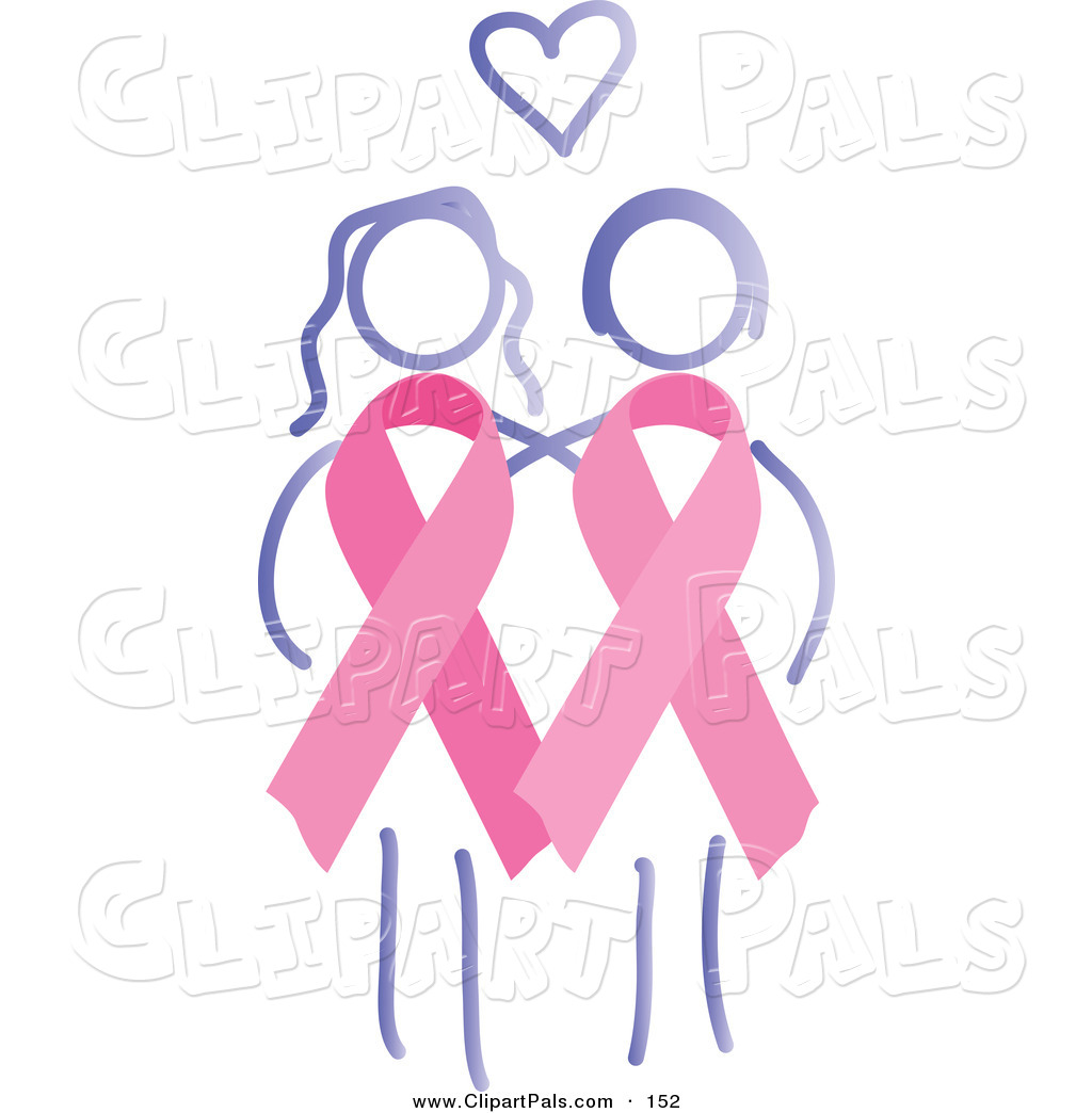 Hands holding breast cancer r