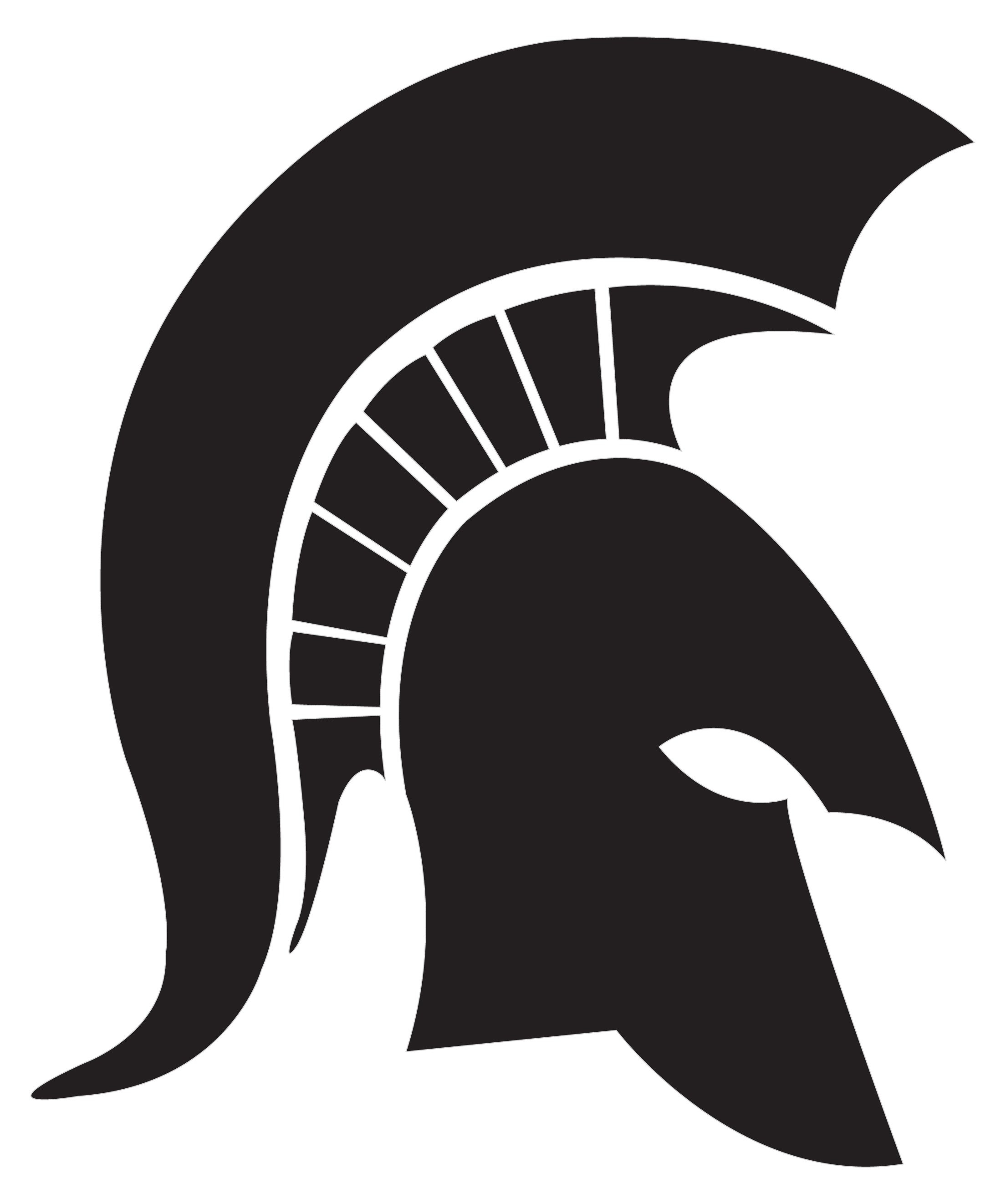 Spartan Trojan Mascot with Sp